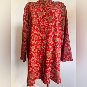 Vintage Natori Mandarin
Collar Tunic Jacket size Large Holiday